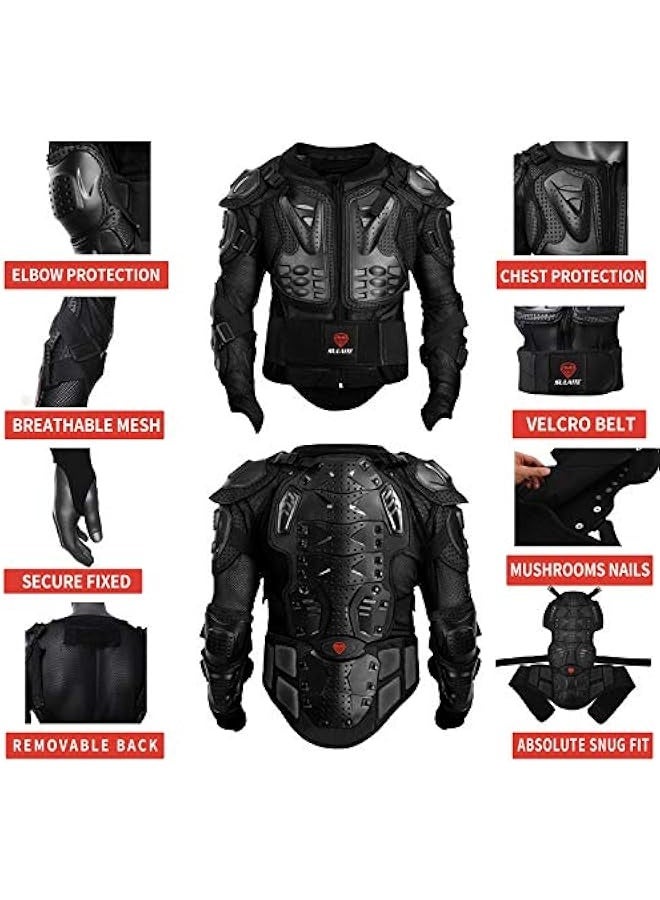 Sulaite Motorcycle Protective Gear, Motorcycle Body Armor, Dirt Bike Chest Protector Gear, Mtb Dirt Bike Knee Pads - Image 3
