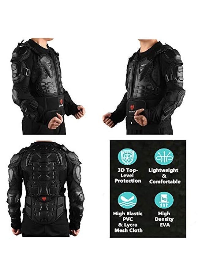 Sulaite Motorcycle Protective Gear, Motorcycle Body Armor, Dirt Bike Chest Protector Gear, Mtb Dirt Bike Knee Pads - Image 2