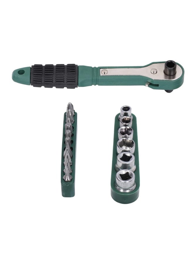 Multi functional hand tool set includes a double sided wrench, 6 socket heads, and 10 screwdrivers in various sizes  Ideal for home maintenance, automotive repair, and fine art work, it's easy to carry and store. - Image 5