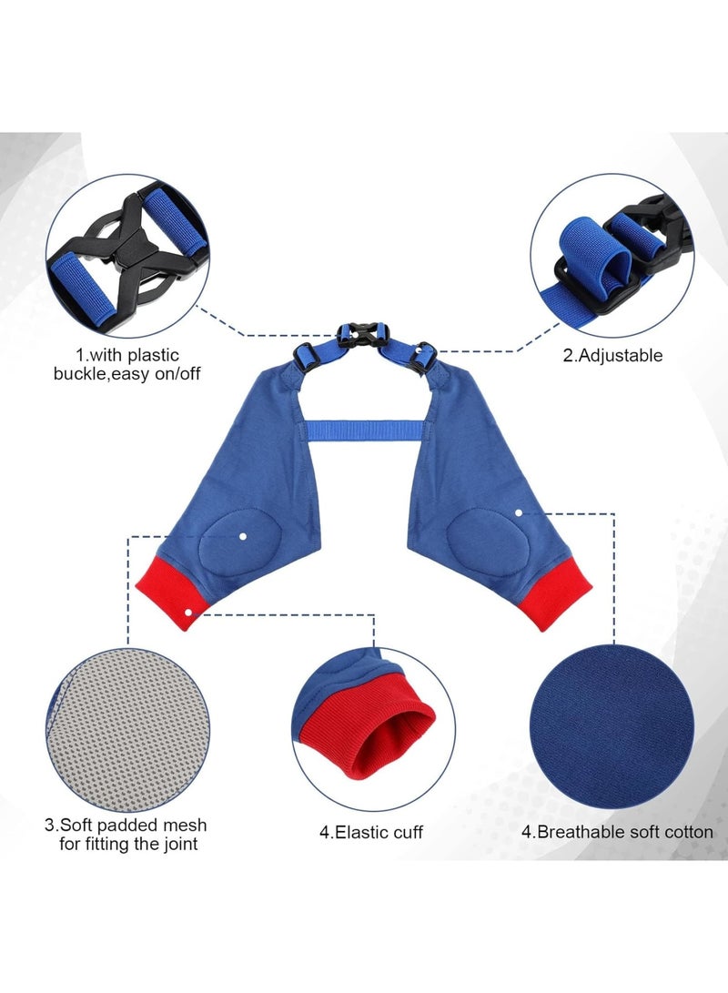 SOLARAE حامي كوع للكلاب، 2 زوج من دعامات الساق الأمامية للكلاب، حامي كم للركبة للكلاب المتوسطة والكبيرة (2 لون) - Image 3