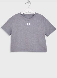 UNDER ARMOUR Girls' Crop Sportstyle Logo Short Sleeve T-shirt  - Image 1