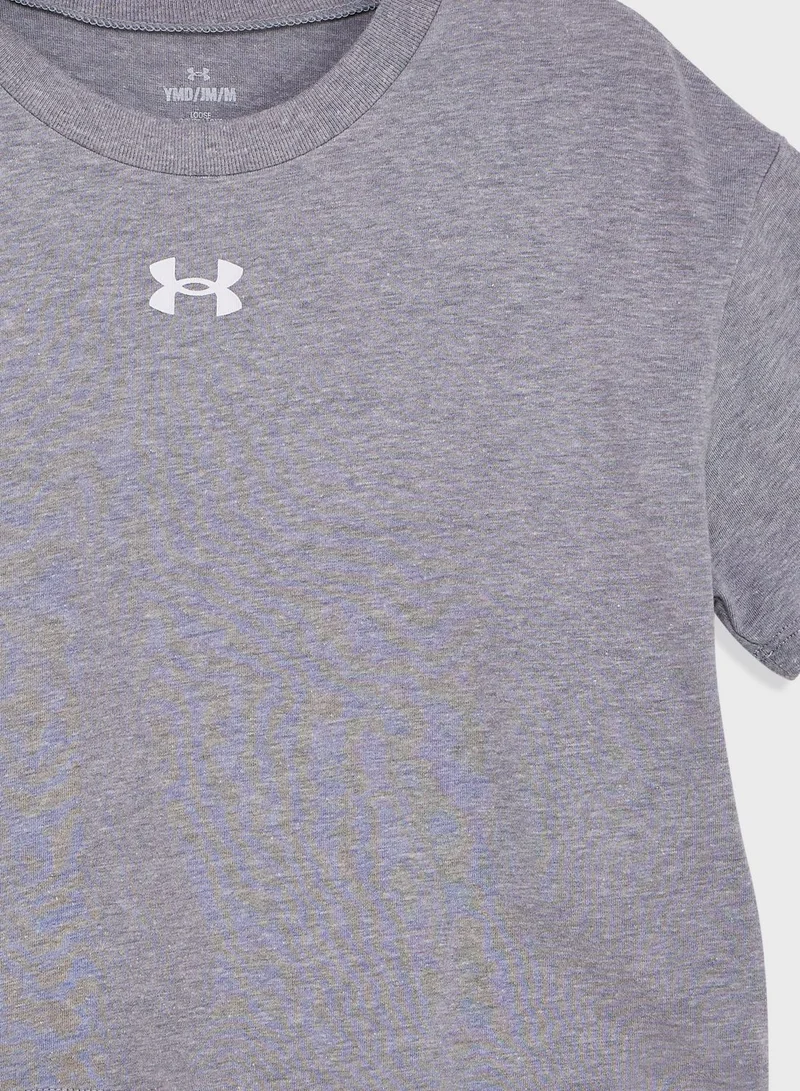 UNDER ARMOUR Girls' Crop Sportstyle Logo Short Sleeve T-shirt