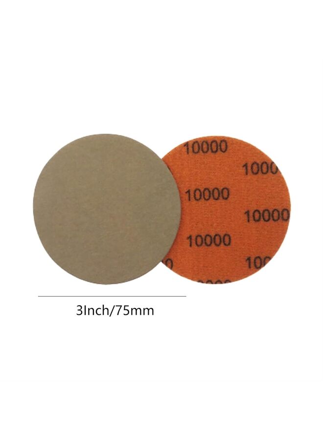 69pcs Sandpaper 3Inch Sanding Disc 60-10000 Grit Wet Dry Sandpaper with M10 Backing Pad,2pcs Interface Pad for Wood Metal Mirror Jewelry Car Polishing Headlight Cleaner Set - Image 3