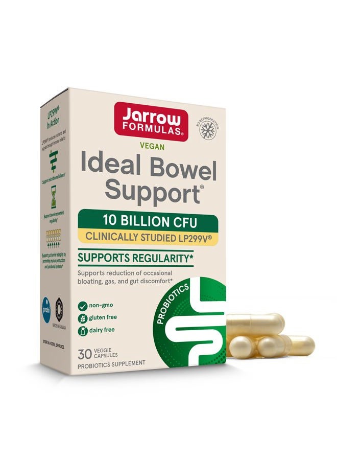 jarrow formulas Ideal Bowel Support - 10 Billion CFU Per Serving - Bowel Support - Reduces Bloating, Gas & Intestinal Discomfort - Up to 30 Servings (Veggie Caps) - Image 1