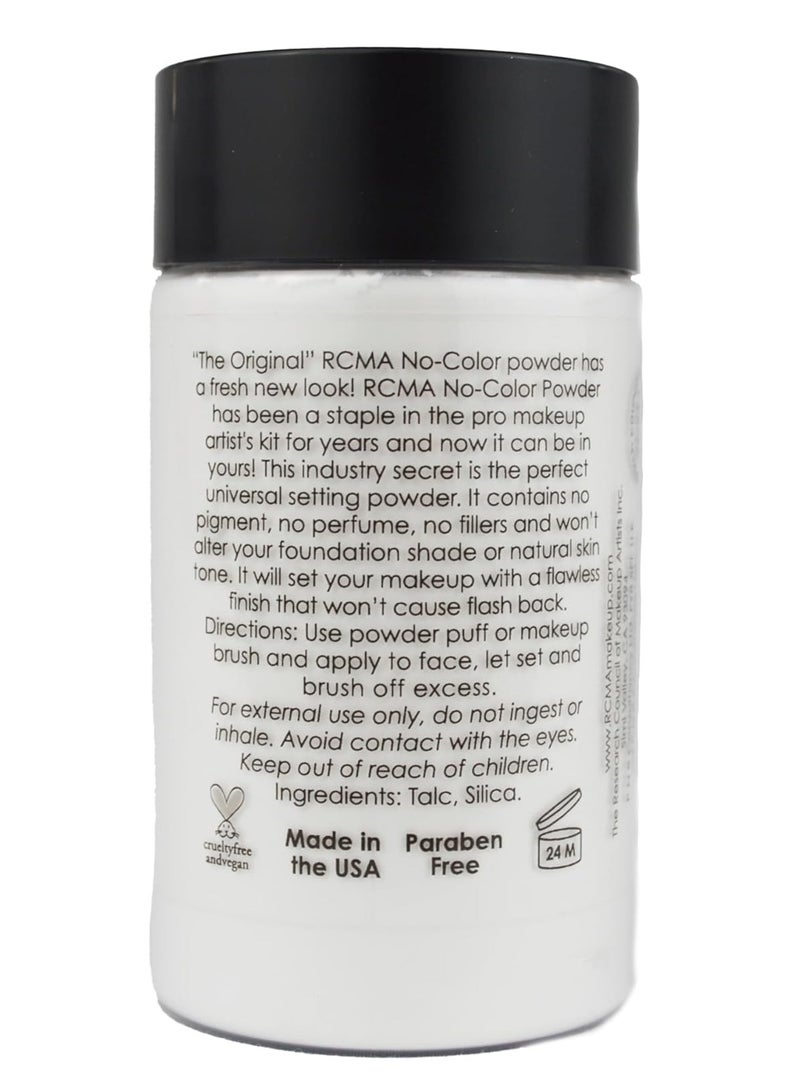 RCMA ميك أب بودرة RCMA "الأصلية" بدون لون بدون صبغة بدون عطر لمسة نهائية خالية من العيوب مكياج احترافي - زجاجة ذات غطاء رج 3 أونصات - مكياج يومي/أفلام، أبيض - Image 3