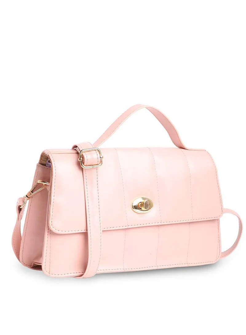 CAPRESE Caprese Poppy Solid Blush Faux Leather Medium Sling Bag
