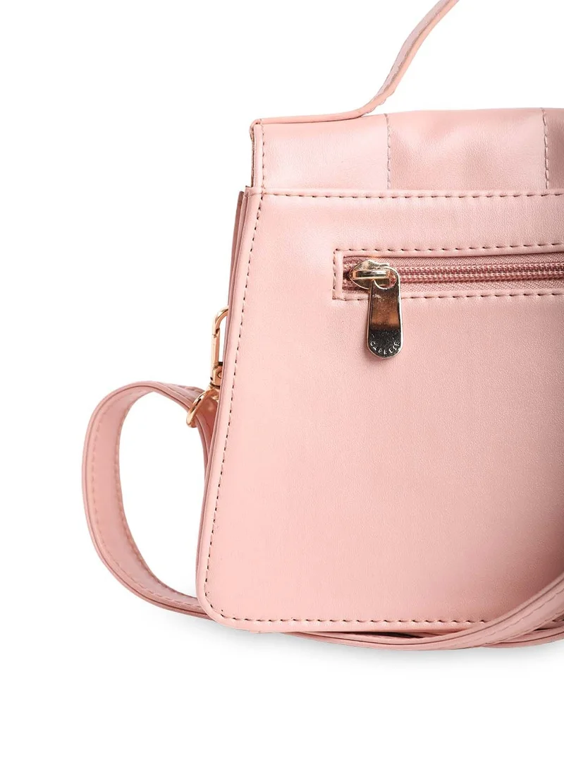 CAPRESE Caprese Poppy Solid Blush Faux Leather Medium Sling Bag