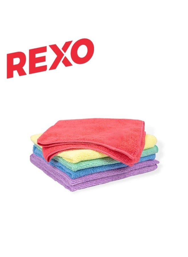 ركسو مجموعة مناشف ميكروفايبر متعددة الألوان – 6 قطع (40×40 سم) - Image 3