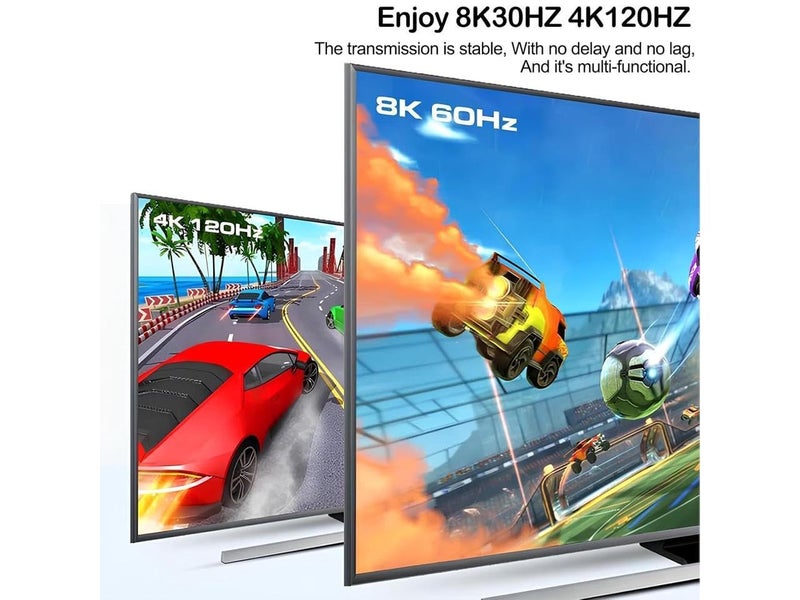 Tobo مفتاح KVM HDMI 2 منفذ، مفتاح KVM HDMI 4K@60Hz 2K@144Hz 2K@120Hz لمشاركة 2 كمبيوتر مع 1 شاشة، مع مفتاح تحكم تمديد وكابل USB 2 - Image 4