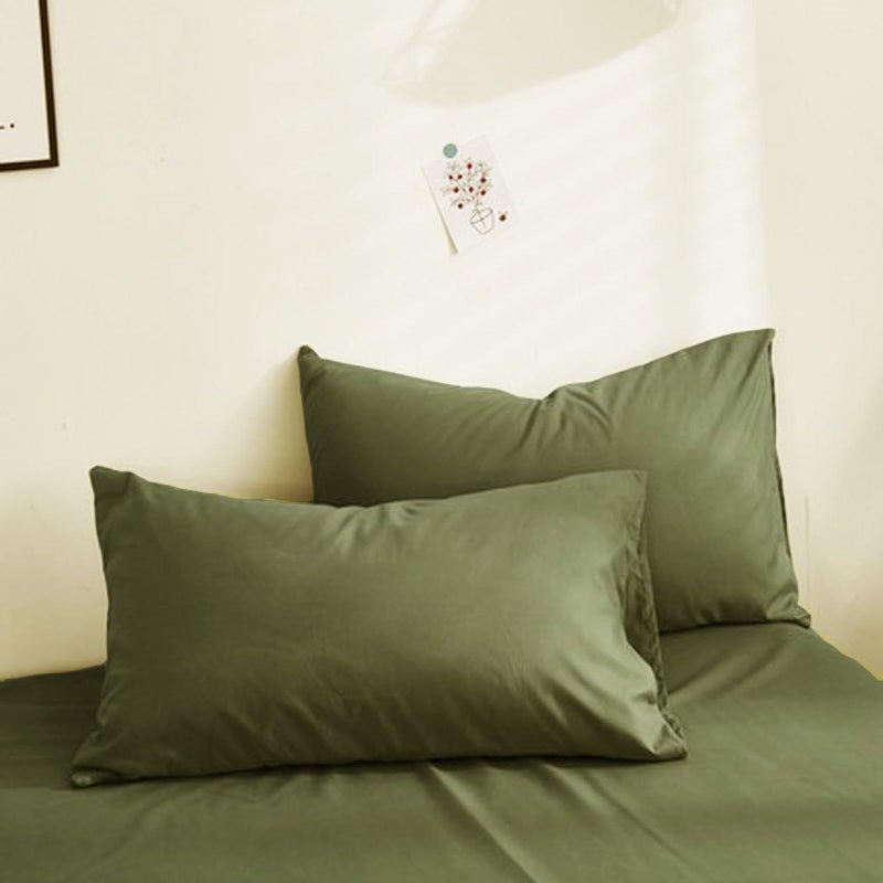 Nanko King Duvet Cover Set, Olive Green Luxury Microfiber Comforter Quilt Bedding Cover with Zip Closure Ties - Modern Farmhouse Style for Men and Women Chambray Teen, 3pc Size 104 x90 - Image 5