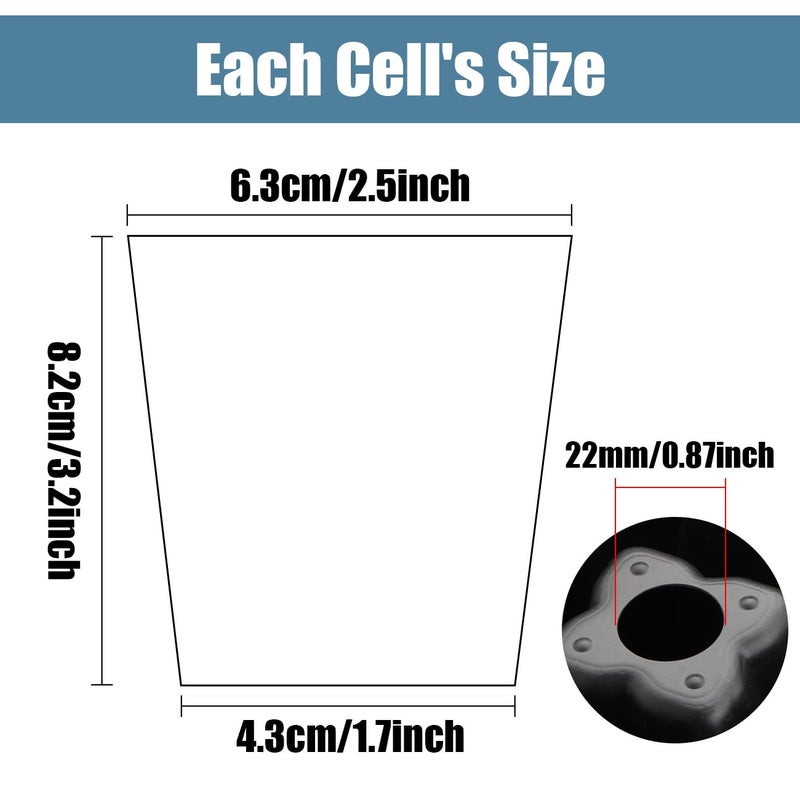 RooTrimmer 10 Pack 2.5 inch Square Pots 3.5 inch Deep 20 Cell Seedling Plug Trays with Water Collection Nursery Trays (15"x11"x3") for Seeds Starting and Transplanting - Image 5