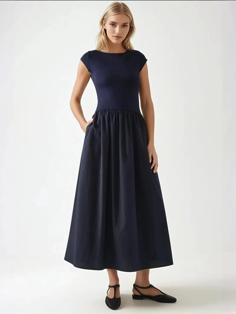 HICCUP Contrast Midi Dress