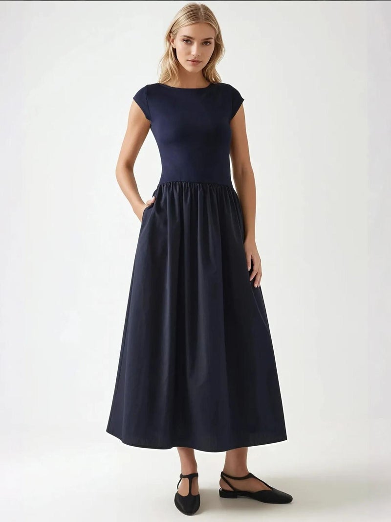 HICCUP Contrast Midi Dress - Image 1