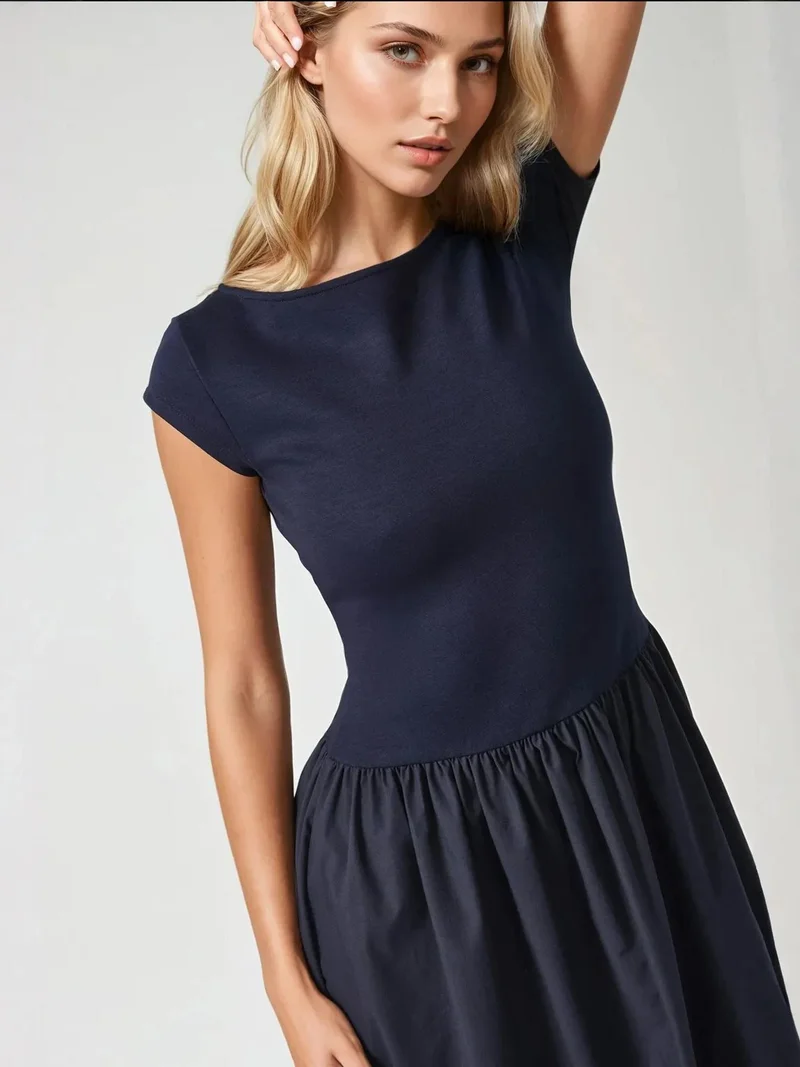 HICCUP Contrast Midi Dress