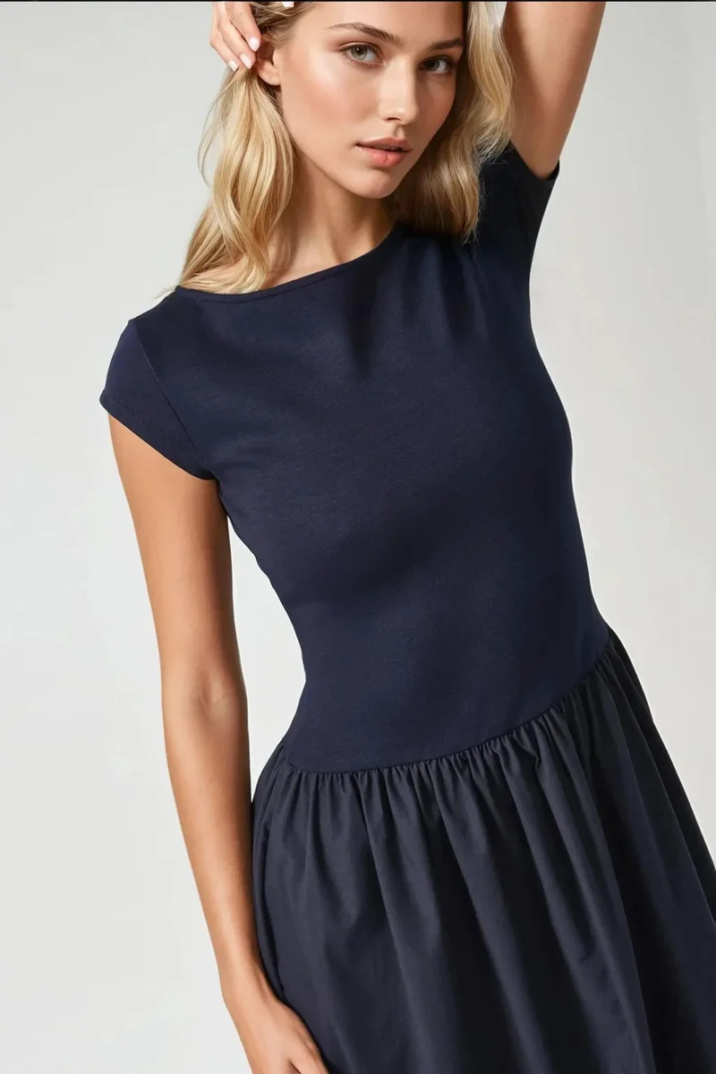 Hiccup Contrast Midi Dress