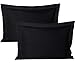BEDSUM Microfiber Pillow Shams Set of 2, Ultra Soft and Wrinkle Resistant, Standard, Black - Image 2