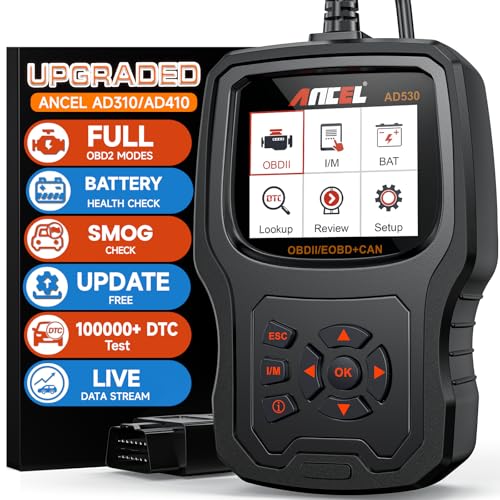 Ancel ANCEL AD530 OBD2 Scanner Diagnostic Tool, Universal Check Engine Code Reader with Live Data, Car Diagnostic Tool with Upgraded Battery Tester & All OBD2 Functions for 1996+ Vehicles, Upgraded AD310 - Image 1