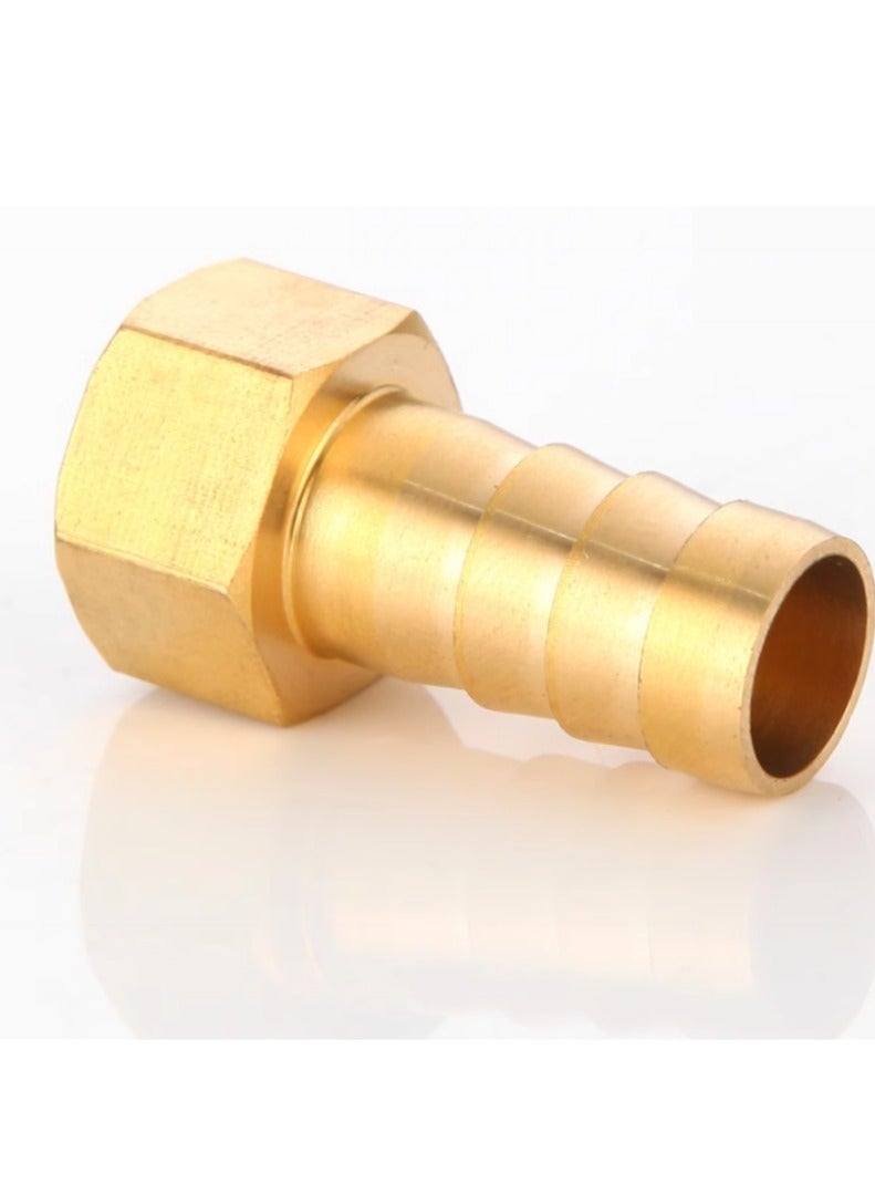 GA Brass Female Hose Nipple, BSPT Female Thread,  Hose Nozzle, Copper heavy duty  copper  Style Fitting(2 pcs set) 1/2 inch*8mm - Image 1
