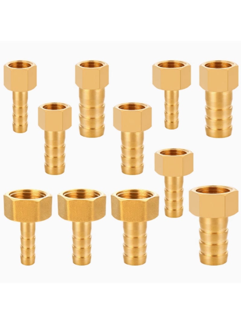 GA Brass Female Hose Nipple, BSPT Female Thread,  Hose Nozzle, Copper heavy duty  copper  Style Fitting(2 pcs set) 1/2 inch*8mm - Image 2
