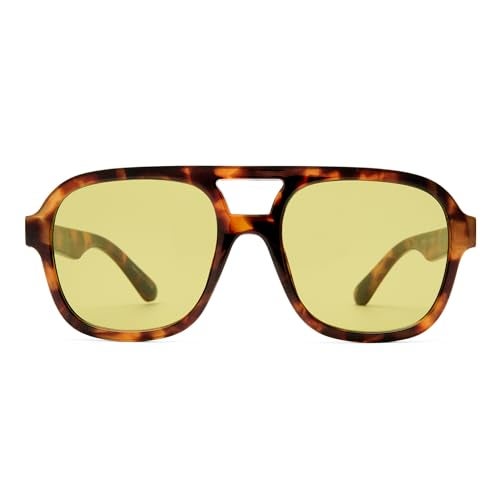 AIRE Whirlpool Sunglasses - Dark Tort, Aviator, Unisex, 70s Hollywood Style - Image 3