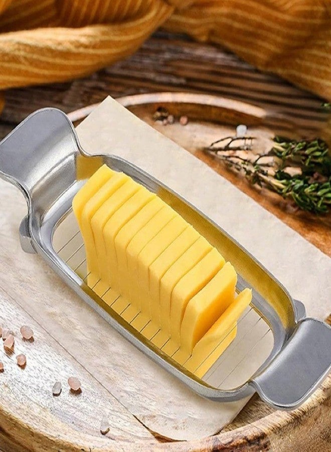 Bcautay Butter Slicer Cutter Stainless Steel Multipurpose Cheese Slicer for Block Cheeses and Butter Gadgets Accessories - Image 5