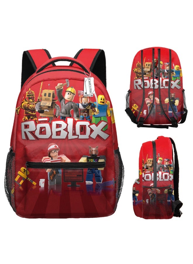 روبلوكس على ظهره الحقائب المدرسية للمراهقين وطلاب المدارس الابتدائية الرجال والنساء الترفيه الرياضة على الظهر - Image 2