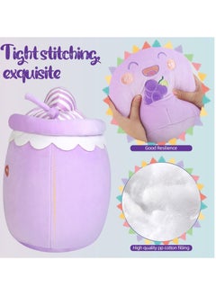 KASTWAVE Bubble Tea Plushi BoBa Plushie, Stuffed Animal Pillow, Kawaii Boba Plush Soft Pillow Stuffed Toy, Fluffy Toy Pillow Milk Tea Cushion, Suitable Children's Toy Birthday Gift  - Image 4