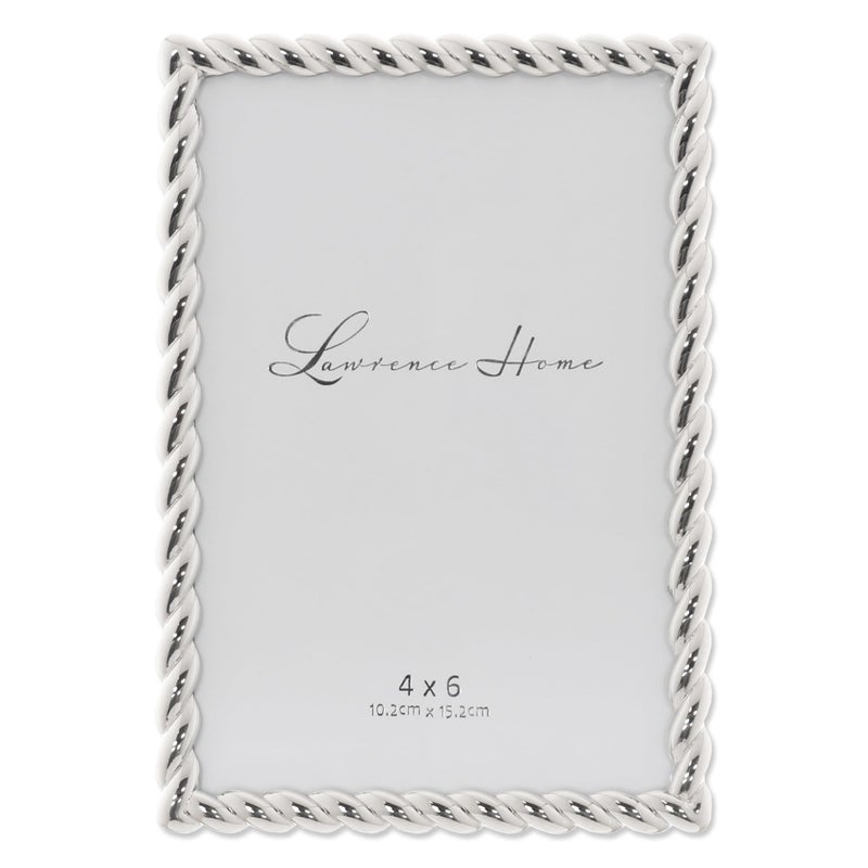 Lawrence Frames Rope Design Metal Frame, 4x6, Silver - Image 4
