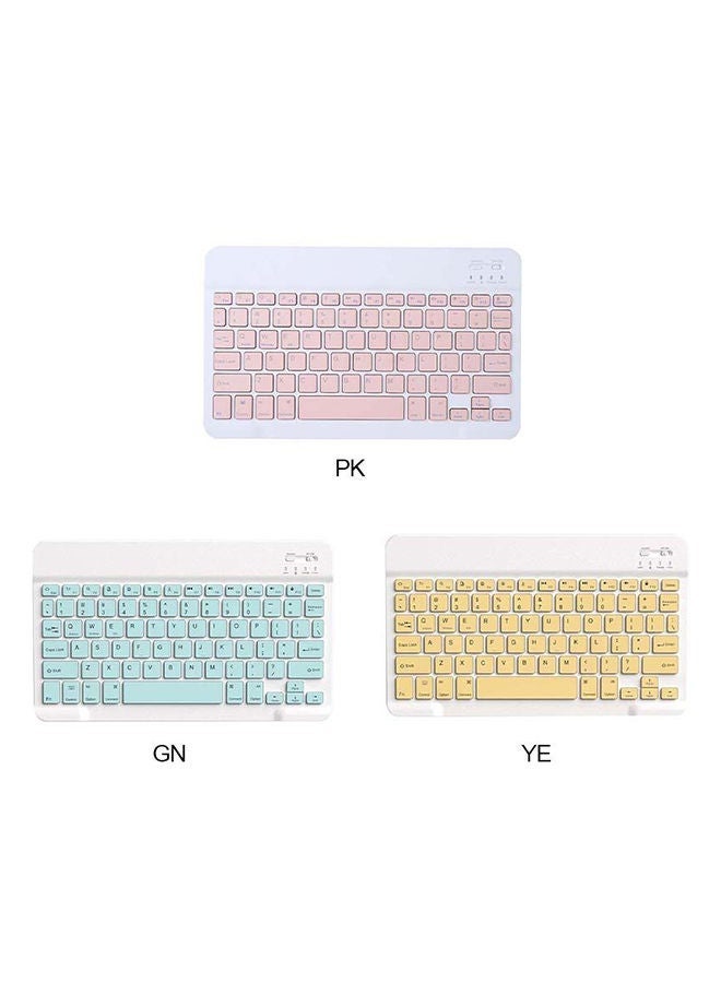 Wireless Bluetooth Three System Universal Mobilephone and Tablet Keyboard with Mouse Set - English Pink - Image 3