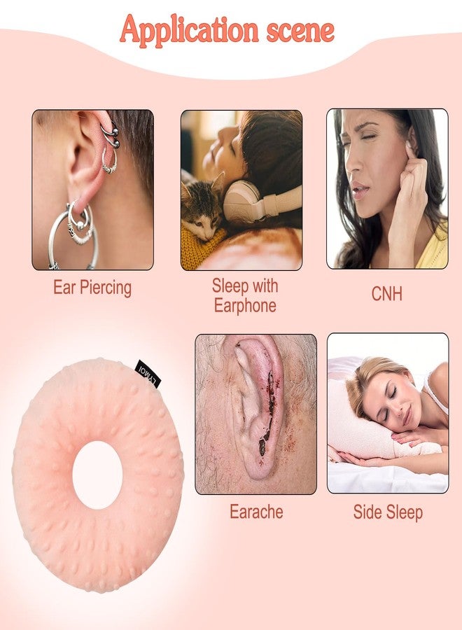 LYMOI Large Ear Piercing Pillow for Side Sleepers, Donut Pillow with Ear Hole, Ear Guard Protector Pillows for CNH and Ear Pain Ear Inflammation Pressure Sores Minky Dot (Pink) - Image 4