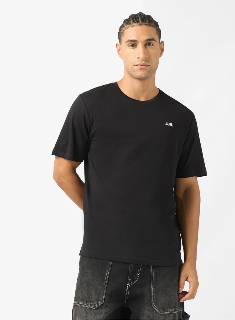 JJ Rebel Logo Regular Crew Neck T-Shirt