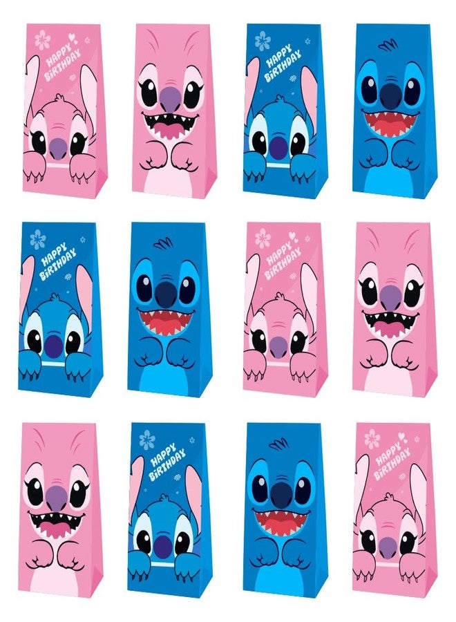 ARHAVI 12Pcs Stitch Party Gift Bags Goodie Bags, Stitch Birthday Party Supplies for Kids Birthday Decorations - Image 3