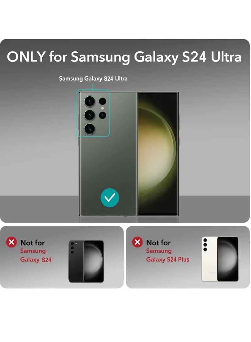 جراب مغناطيسي شفاف لهاتف Galaxy S24 Ultra (6.8 بوصة) - غطاء شفاف نحيف مقاوم للصدمات مع دعم الشحن اللاسلكي، وهيكل صلب مقاوم للخدش - Image 5
