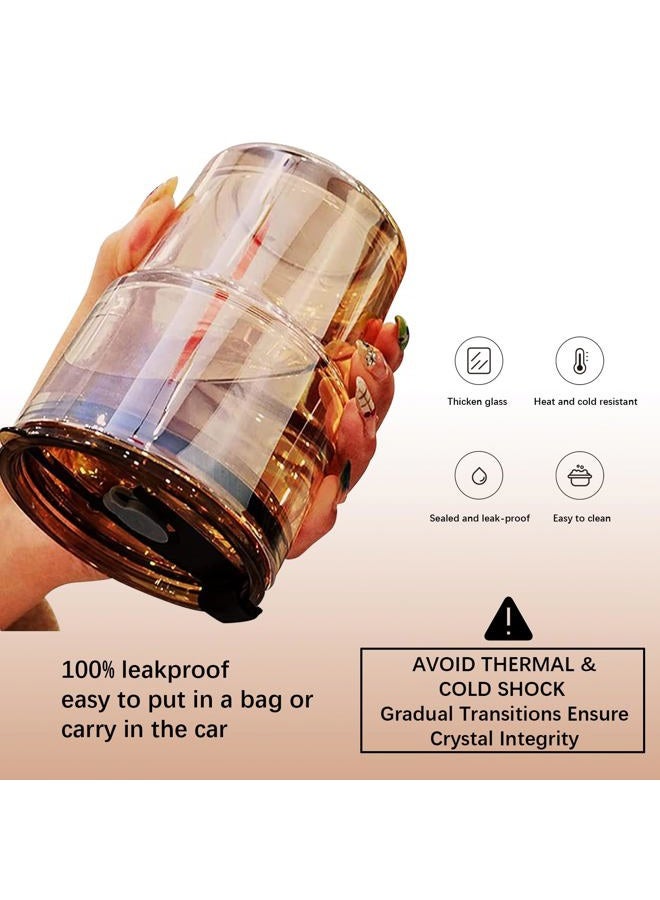 BLUEPOLAR Water Glass, Tumbler with Straw and Lid, Sealed To-Go Tumbler for Coffee, Iced Tea, Thick-Walled, Insulated (Amber Color) - Image 5