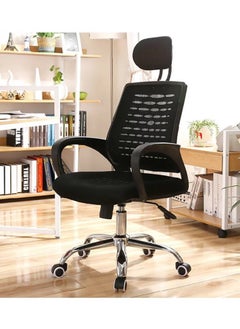 CityRiya-Long Ergonomic Gaming Chair Office Chair 300 Lbs Adjustable Home Desk Chair Task Computer Chair Lumbar Support Computer Chair Mesh Back Swivel Armrest Chair Modern Home Executive Office Chairs (Black)  - Image 1