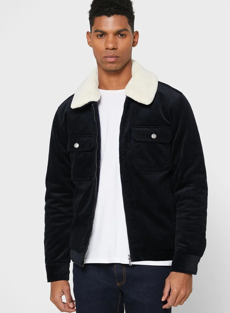 TOPMAN Corduroy Harrington Jacket