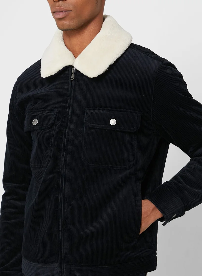 TOPMAN Corduroy Harrington Jacket