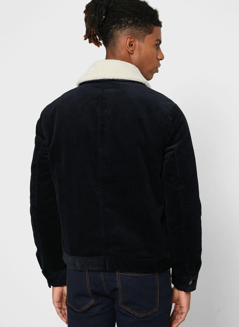 TOPMAN Corduroy Harrington Jacket