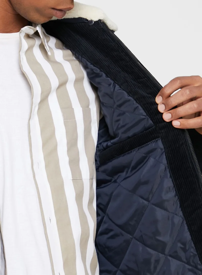 TOPMAN Corduroy Harrington Jacket