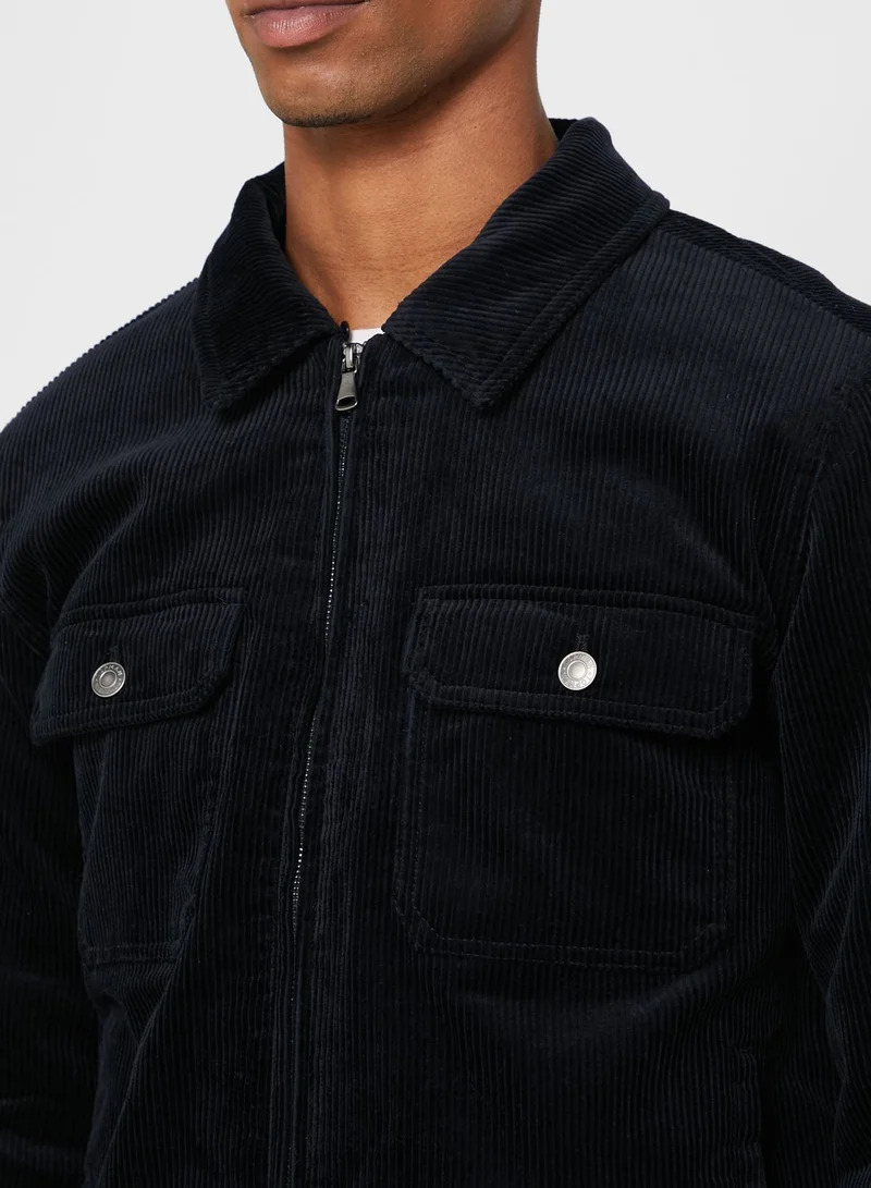 TOPMAN Corduroy Harrington Jacket