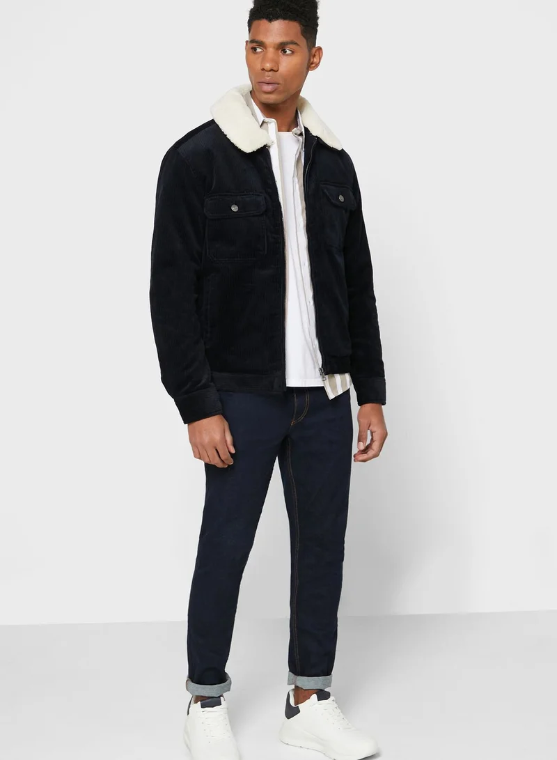 TOPMAN Corduroy Harrington Jacket