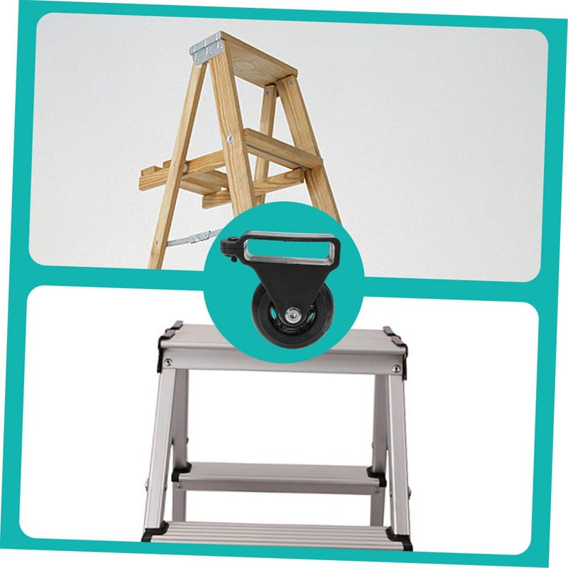 4Pcs Heavy Duty Retractable Ladder Wheels Easy Installation Noise Reduction Stable Movement - Image 4
