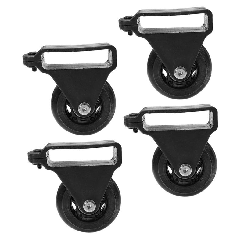 4Pcs Heavy Duty Retractable Ladder Wheels Easy Installation Noise Reduction Stable Movement - Image 1