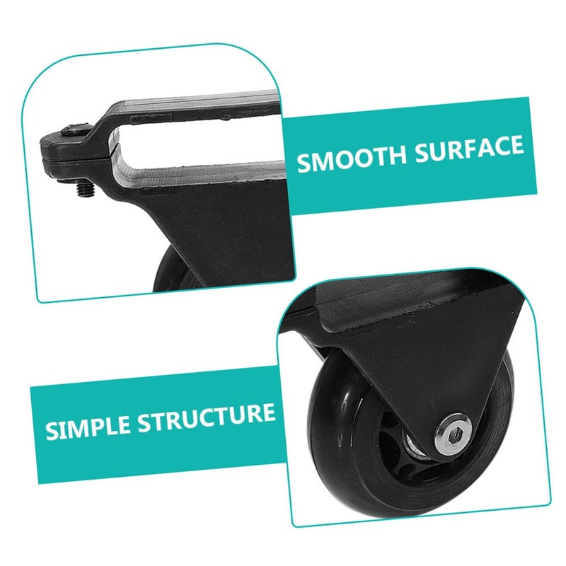 4Pcs Heavy Duty Retractable Ladder Wheels Easy Installation Noise Reduction Stable Movement - Image 5