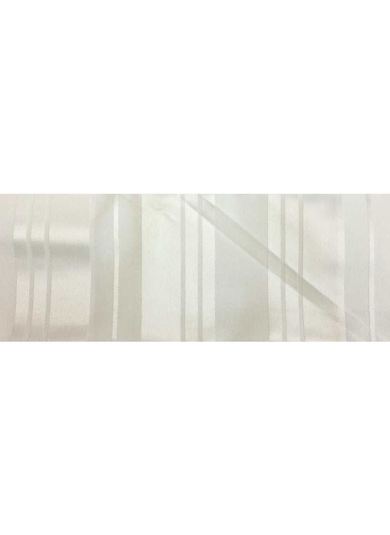 Lushomes Lushomes Hospital Partition Curtains, Clinic Curtains Size 15 FT W x 7 ft H, Top Net Fabric, 100% Polyester 30 Rustfree Metal Eyelets 30 Plastic Hook, Cream, Stripes Design (15x7 FT, Pk of 1)  - Image 3