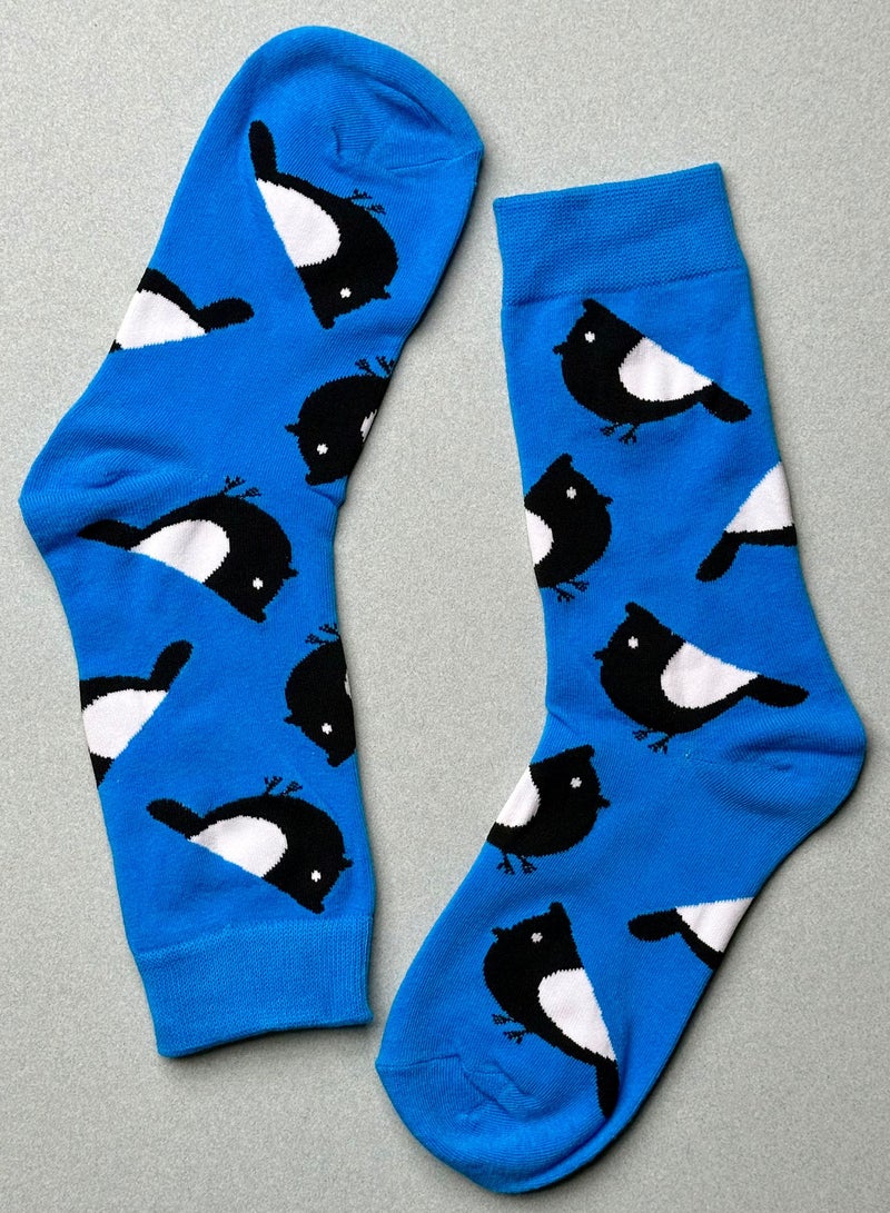 The Socks Hype 3 Pairs Unisex Bird Socks for Men Women - Comfortable Cotton Blend | Suitable for 35-42 Sizes | Charming Nature Design, Perfect for Animal Lovers - Image 1