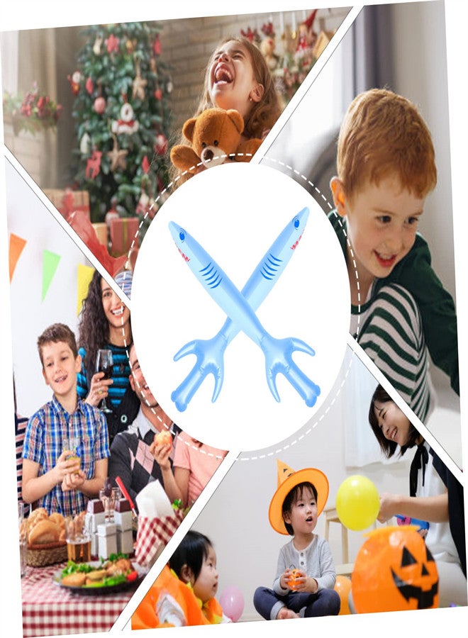 Excefore 6pcs Inflatable Balloons Children's Toys Simulated Ocean Animal Toy's for Kids Pirate Balloons Stick Children Toy Pvc Balloons My World Performance Props - Image 3