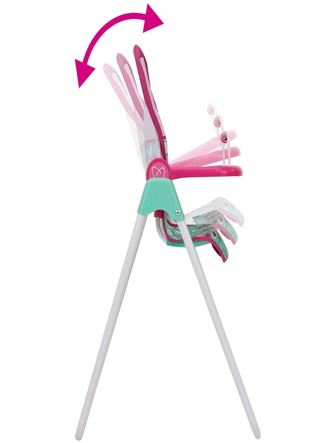 509 Crew: Mint Heart - Foodie Doll Highchair - Pink & Green, Feeding Accessory, Food Box-Plate-Fork-Spoon-Bottle, Adjustable, Pretend Play Toy, Kid 3+ - Image 3