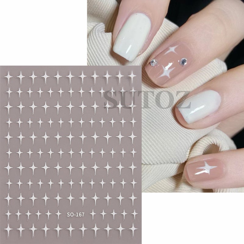 2023 Spelling Evening Manicure Stickers Pure Desire Style Girl'S Simple Stars And Five-Pointed Stars 3D Adhesive Manicure Stickers Nail - Image 4