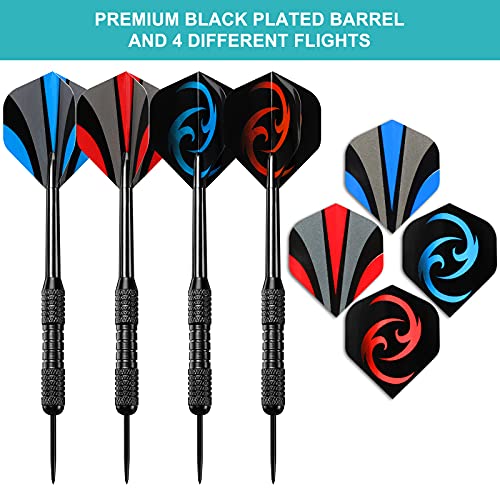 accmor مجموعة أكمور من 12 سهم حديدي، 24 جرام مجموعة سهام معدنية احترافية للوحة السهام - Image 2